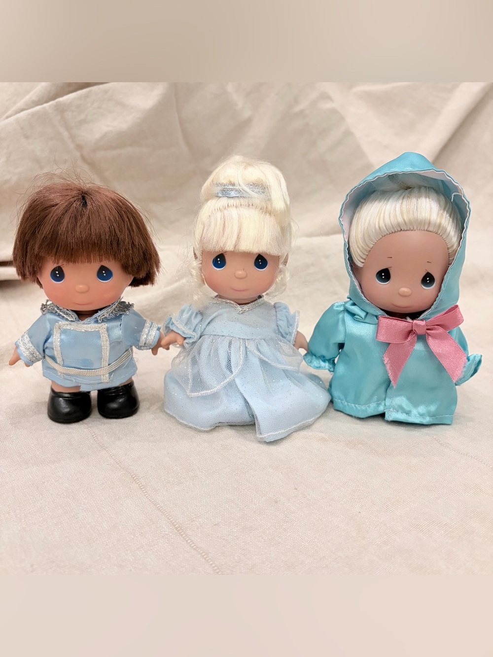 RARE Precious Moments Disney Cinderella Prince and Godmother Dolls Charming 5"